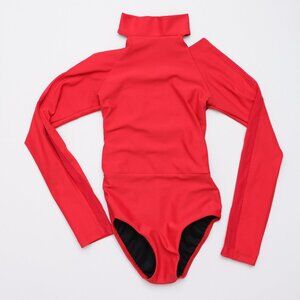 FIVE Leotard Red - BLEMISH ON UPPER CHEST (SEE PHOTO)